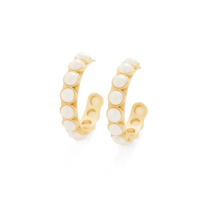 Spartina Anna Hoop Earrings – Pearl