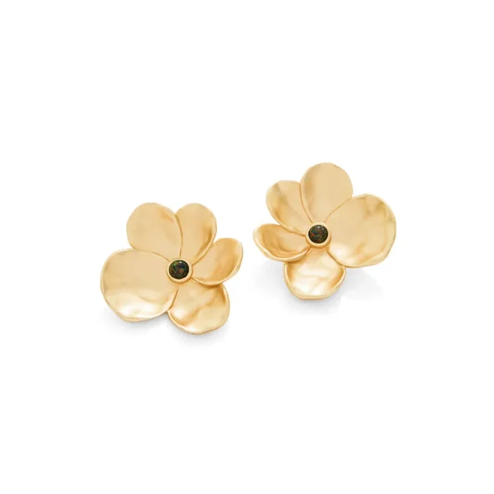 Spartina Gold Viola Earrings – Black