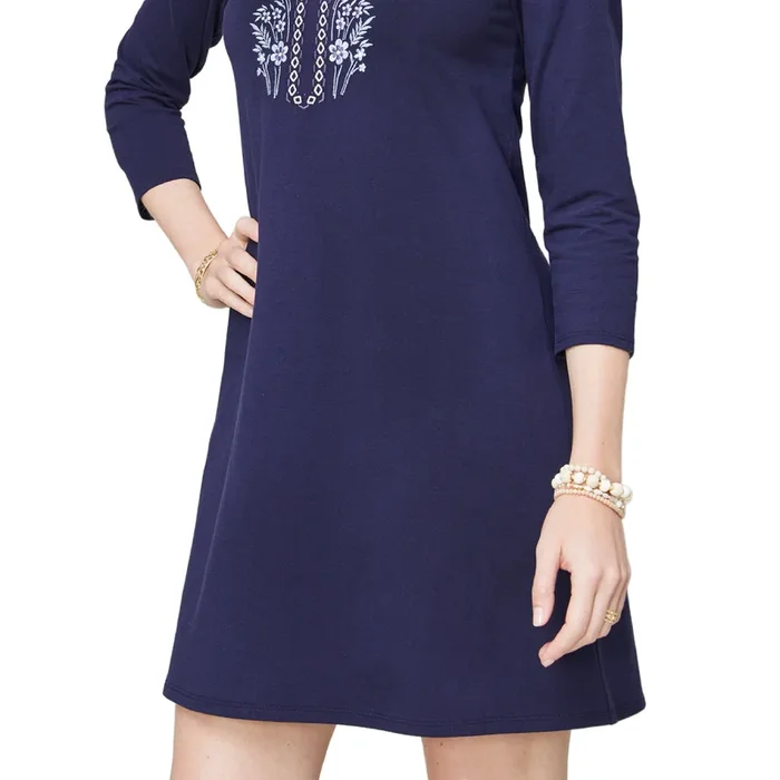 Spartina Jillian Splitneck Dress – Peeples Song Embroidery – XS