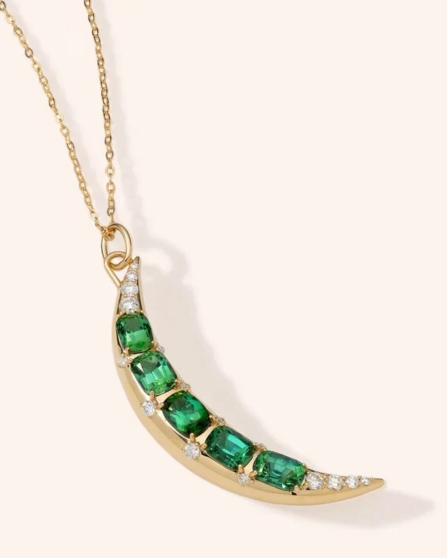 Special Edition “Dream” Moon with Green Tourmalines