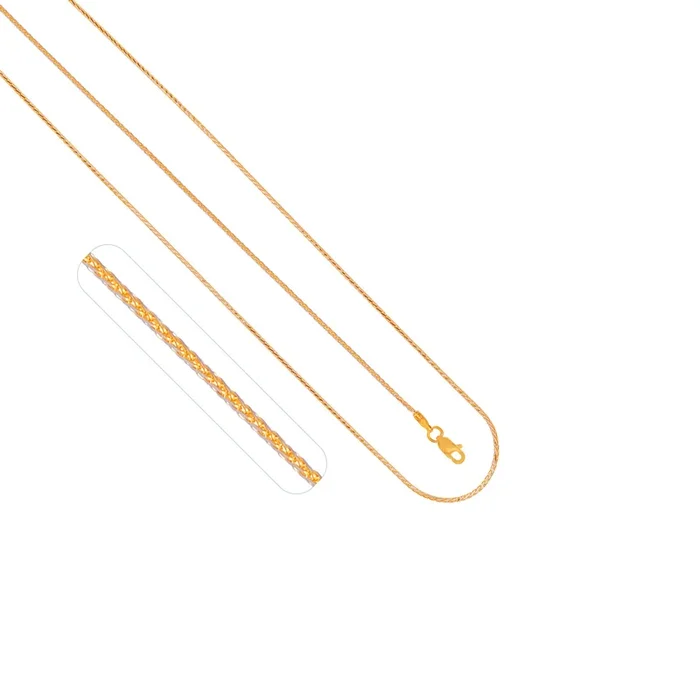 Spike Two tone 18″ Chain in 22K Gold