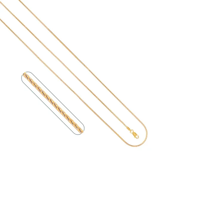 Spike Two tone 26″ Chain in 22K Gold