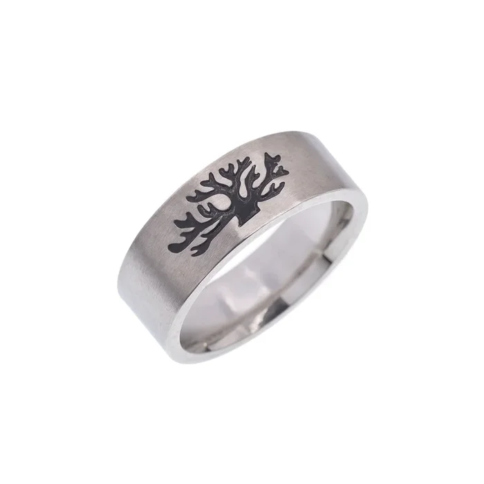 Stainless Steel Tree of Life 7mm Band Ring – SSRN065