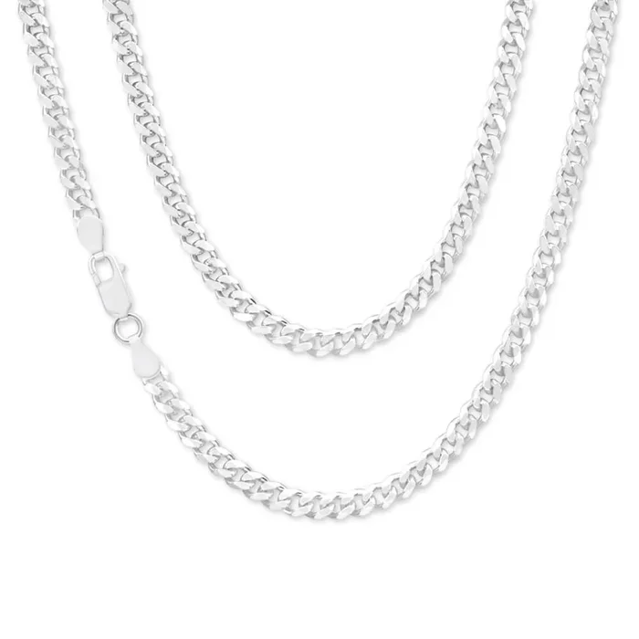 Sterling Silver 120 Gauge Diamond Cut 45cm Curb Chain