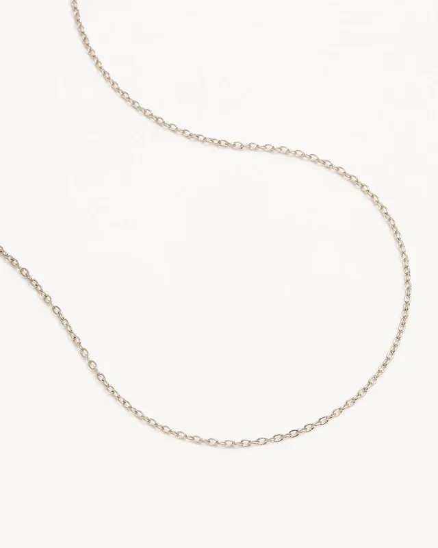 Sterling Silver 18″ Fine Rolo Chain Necklace