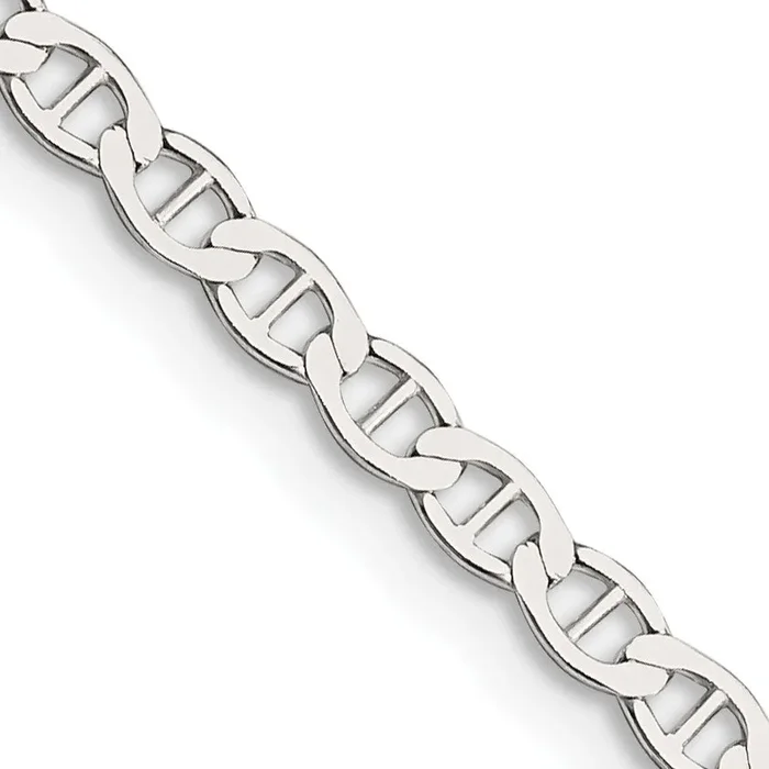 Sterling Silver 18-inch 3.1MM Anchor Link Flat Chain