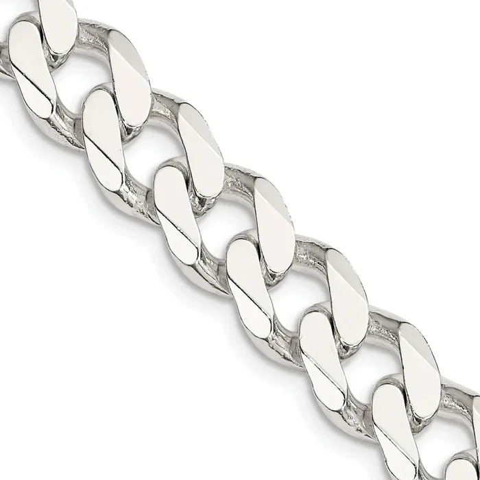 Sterling Silver 26-inch 11MM Curb Chain
