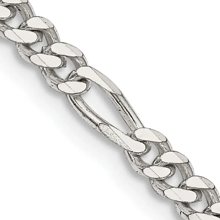 Sterling Silver 30-inch 3.5MM Figaro Chain