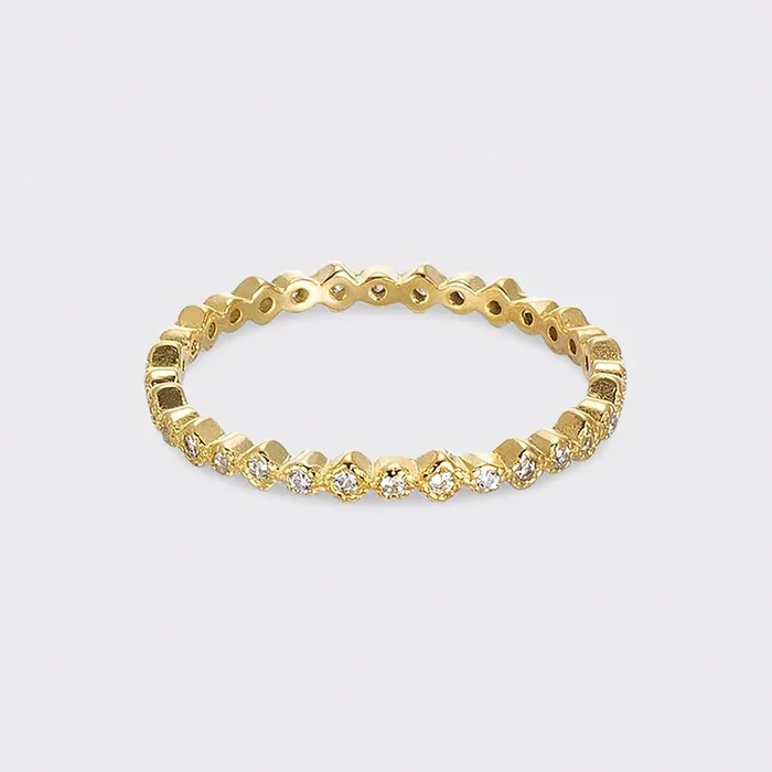 Sterling Silver CZ Band Ring