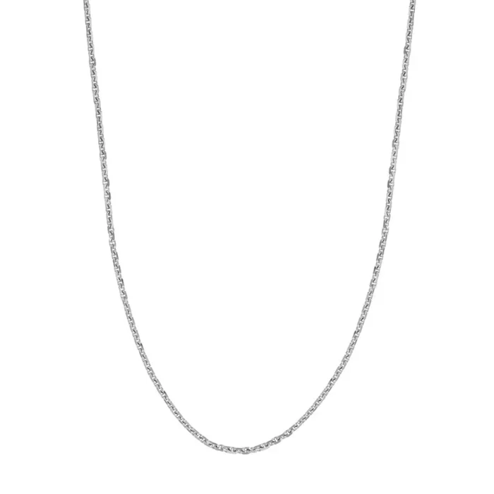 Sterling Silver Diamond-Cut Cable Chain, 18″
