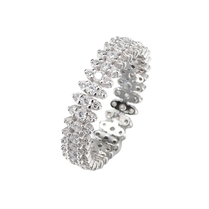 Sterling Silver Diamond Set Ring