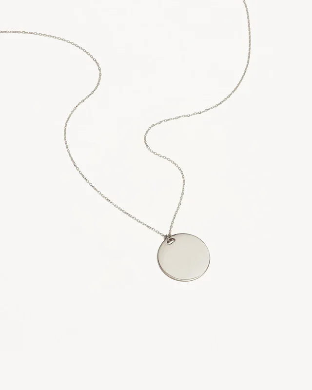 Sterling Silver Forever and Always Engravable Large Necklace