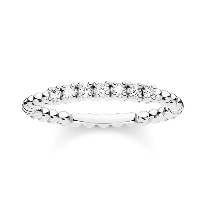 Sterling Silver Thomas Sabo Charm Club Fine Zirconia Ring