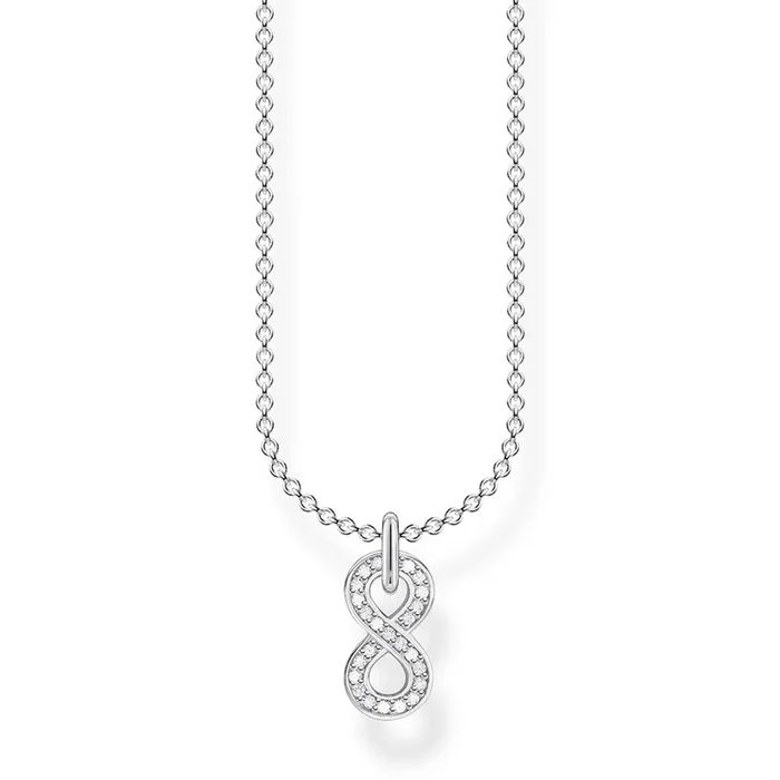 Sterling Silver Thomas Sabo Charm Club Infinity Necklace 38-45cm