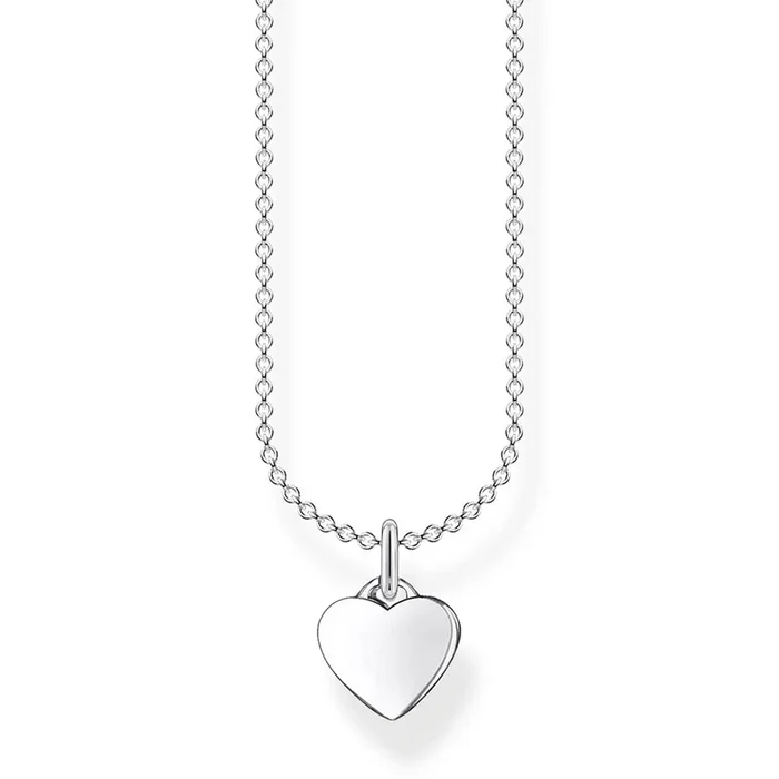 Sterling Silver Thomas Sabo Charm Club Small Heart Necklace 38-45cm