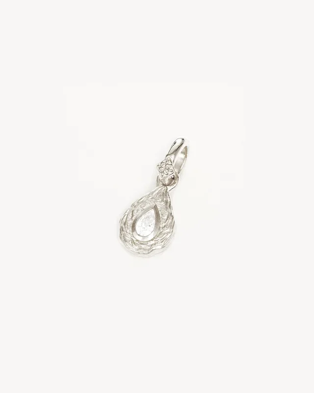 Sterling Silver With Love Birthstone Annex Link Pendant – April