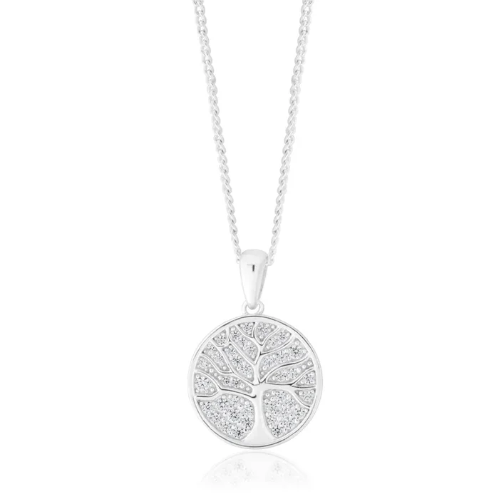 Sterling Silver Zirconia Tree of Life Pendant