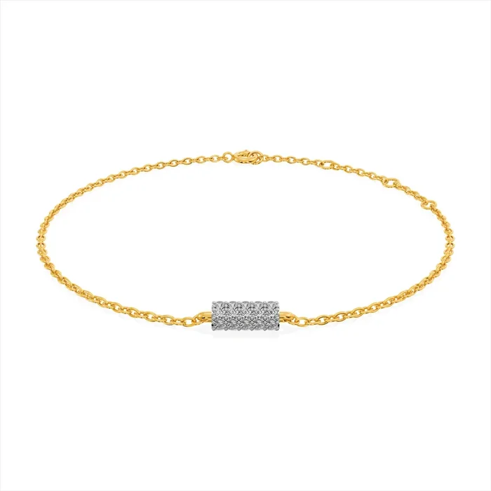 Strobe 9KT Gold Lab Grown Diamond Bracelet