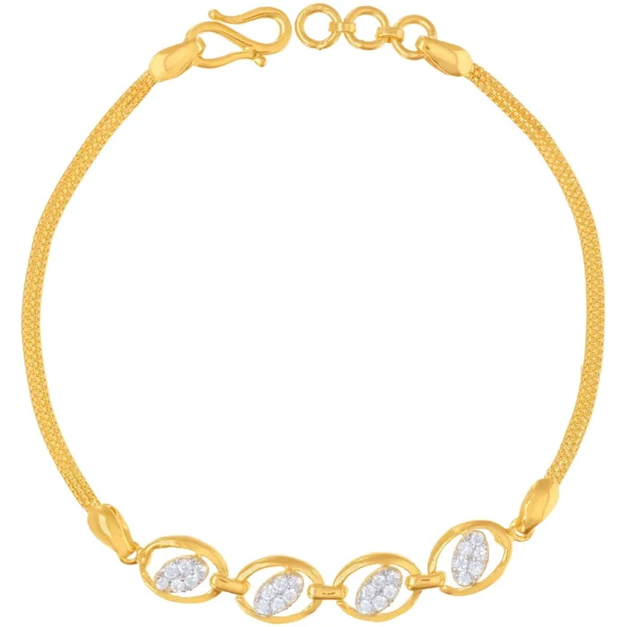 Stunning Bracelet With CZ in 22K Gold
