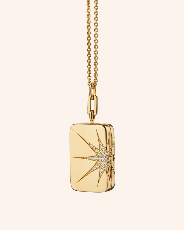 Sun and Star Diamond Locket