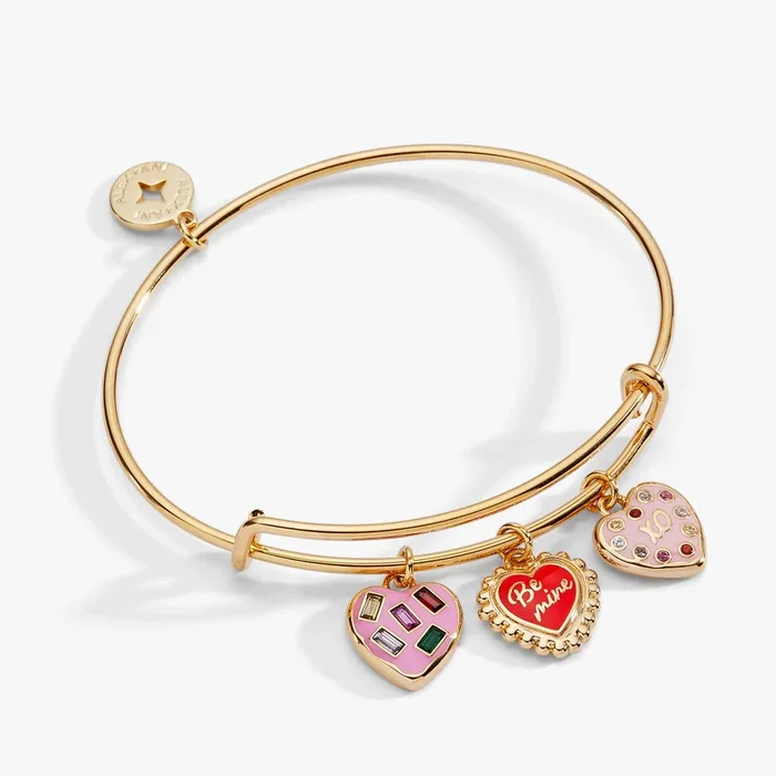 Sweet Shop ‘Be Mine’ Heart Multi Charm Bangle