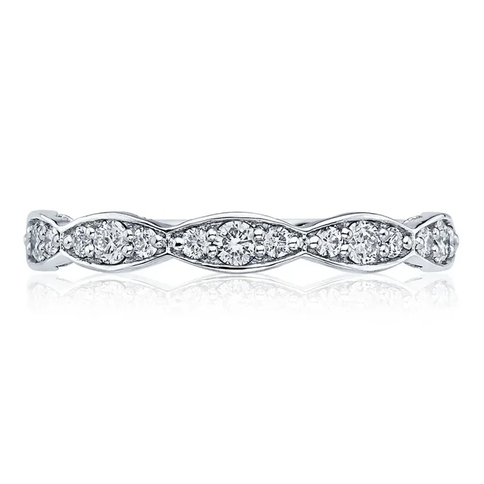 Tacori 18k Gold Sculpted Crescent Marquise Design Wedding Band