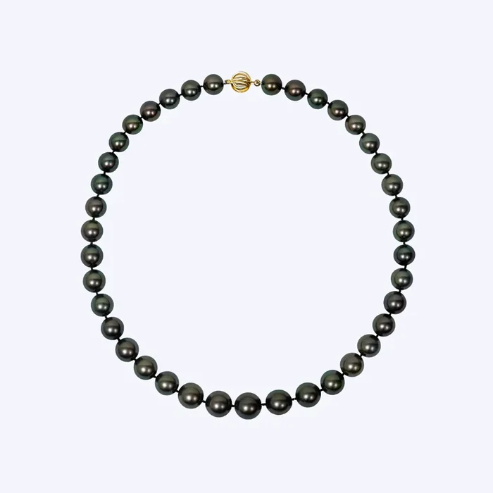Tahitian Black Pearl Strand Necklace (9-12MM)