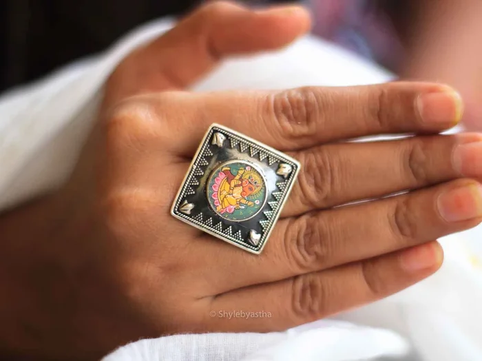 Tattva Ganesha Handpainted Ring