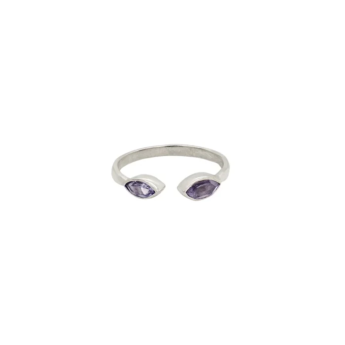 The Eyes Have It Stacker Ring in Iolite & Silver