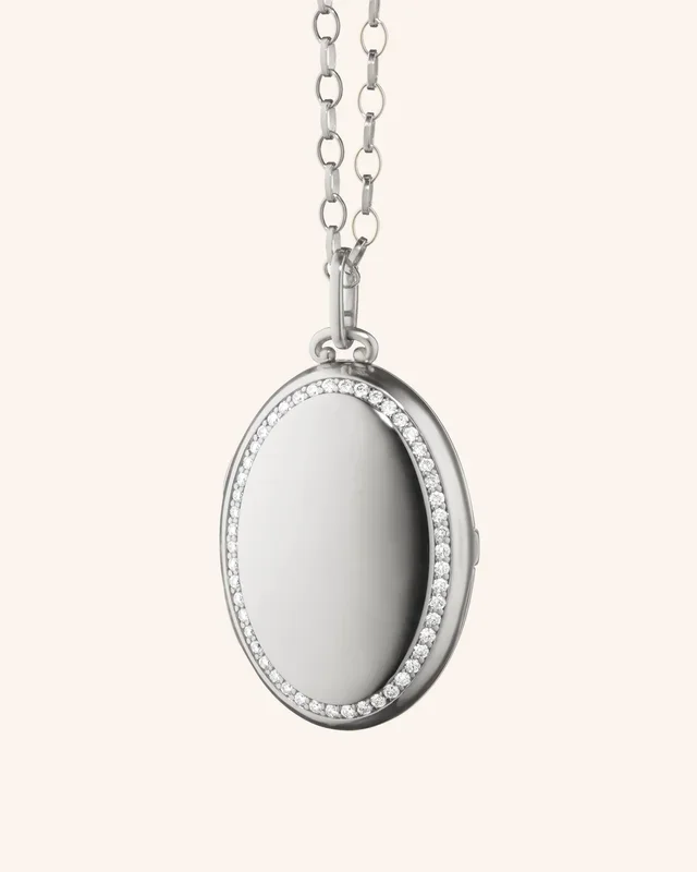 The Four Image “Premier” 18K White Gold Diamond Locket