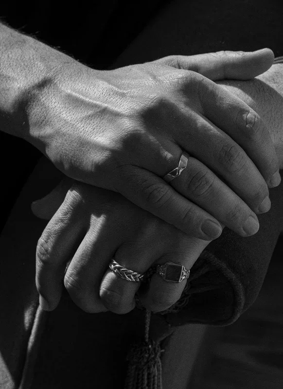 The gent king braided ring 14k goud
