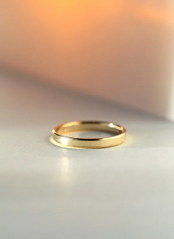 The gent roman 3mm ring 14k goud