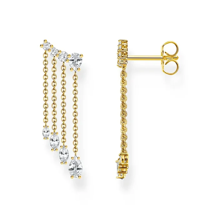 Thomas Sabo Blooming Skies Yellow Gold-Plated Waterfall Earrings