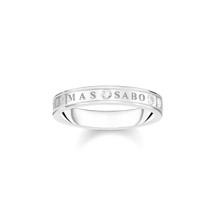 Thomas Sabo Sterling Silver Sparkling Circle T S Since 1984 Ring