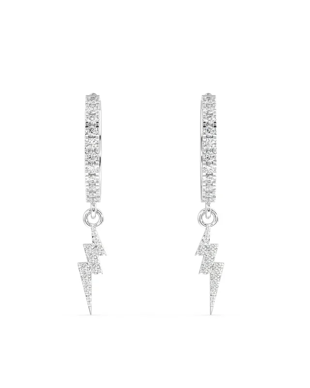 Thunder Charm Hoop Earrings