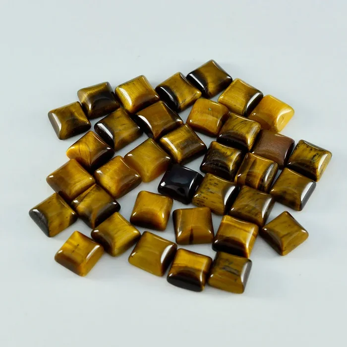 Tiger Eye 10PC Tiny 5×5 MM Square Cabochon Brown Fine semi Precious Gems