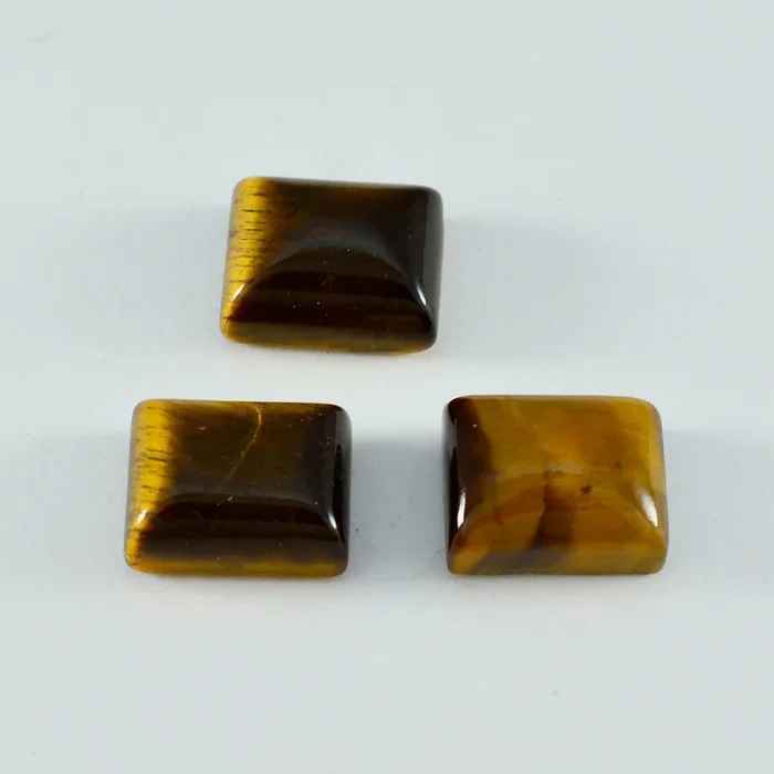 Tiger Eye 1PC Medium 7×10 MM Emerald Cabochon Brown Splendid semi Precious Loose Gemstone