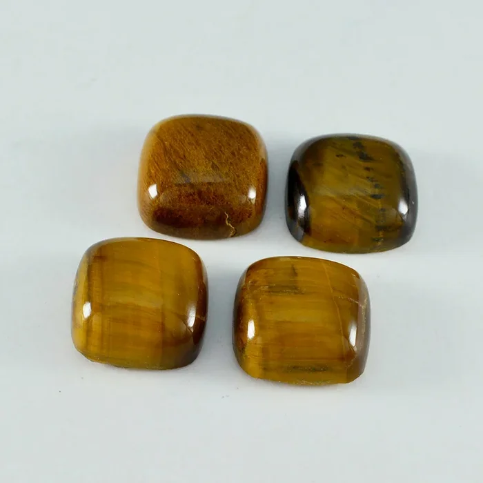 Tiger Eye 1PC Tiny 6×6 MM Cushion Cabochon Brown Splendid semi Precious Loose Gemstone