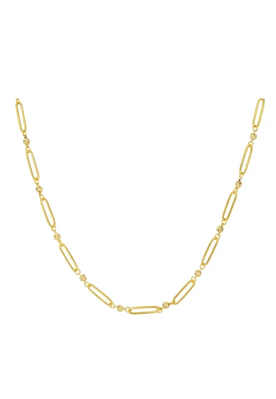 TOMEI Bead Linked Necklace, Yellow Gold 916