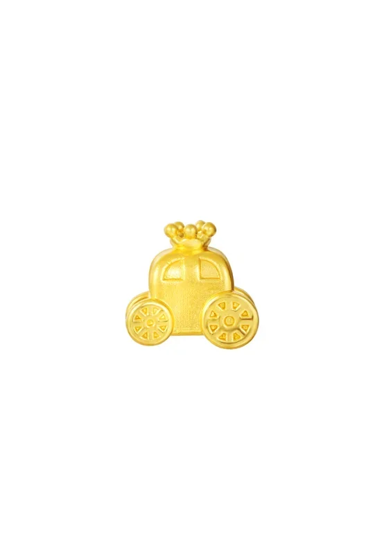 TOMEI Chomel Collection Antique Car Charm, Yellow Gold 999