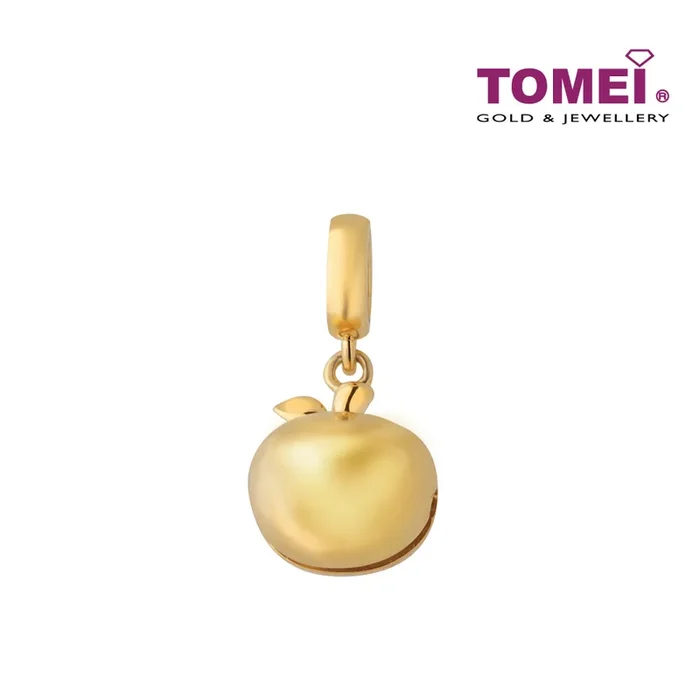 TOMEI Chomel Collection Apple Bell Charm, Yellow Gold 916
