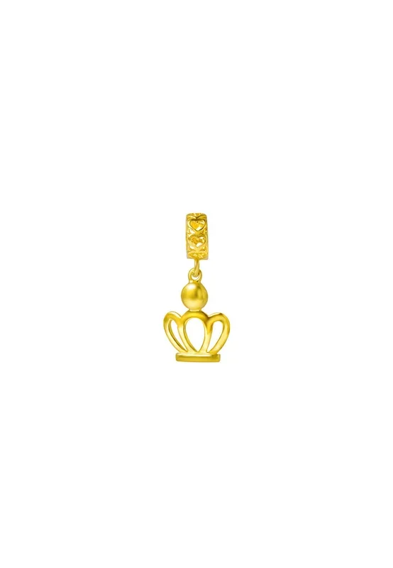 TOMEI Chomel Collection Dangling Crown Charm, Yellow Gold 916