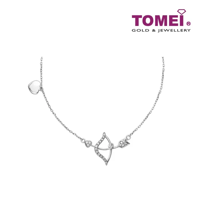 TOMEI Cupid’s Arrow Diamond Necklace, White Gold 375