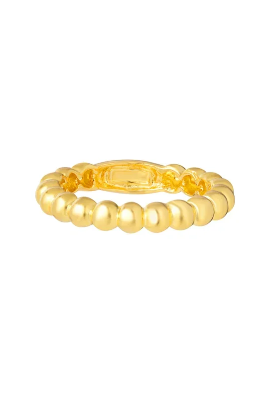 TOMEI High-Polishing Bean Ring, Yellow Gold 916