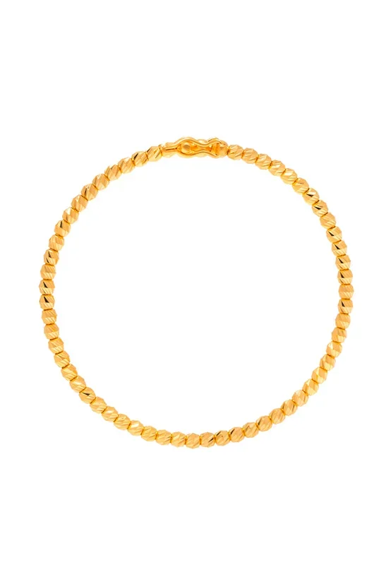 TOMEI Kids Beads Bangle, Yellow Gold 916