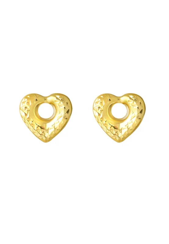 TOMEI Lusso Italia Heart Earrings, Yellow Gold 916
