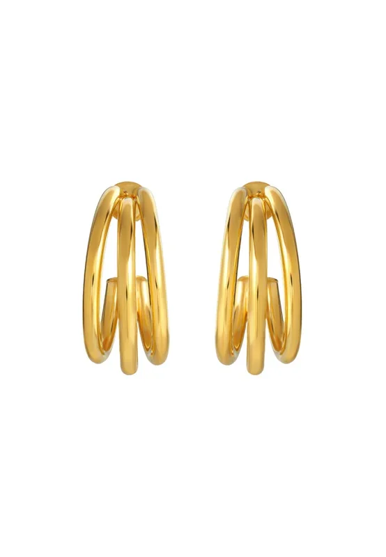 TOMEI Lusso Italia Stud Earrings, Yellow Gold 916