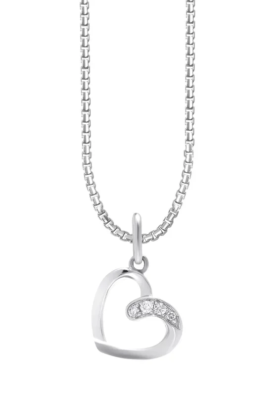 TOMEI Mesmerizing Love Pendant Set, White Gold 585
