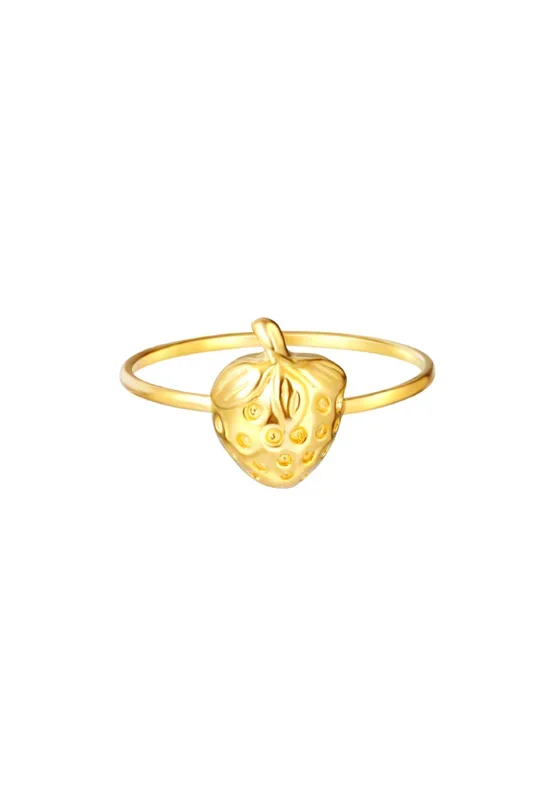 TOMEI [Online Exclusive] Minimalist Strawberry Ring, Yellow Gold 916