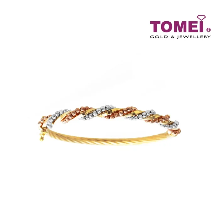TOMEI Splendorously Frabjous Bangle, Yellow Gold 916